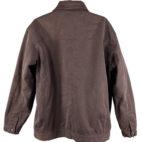 Aigle Brown XXL Duck Canvas Chore Jacket Barn Workwear Ranch Hiking Trekking - Picture 5 of 16